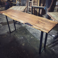 Acacia live edge console table U shape Base | Lucky Furniture & Handicrafts.