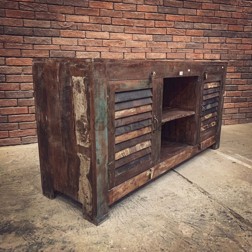 Vintage Recycle Design Cottage Chic Tv Stand | Lucky Furniture & Handicrafts.