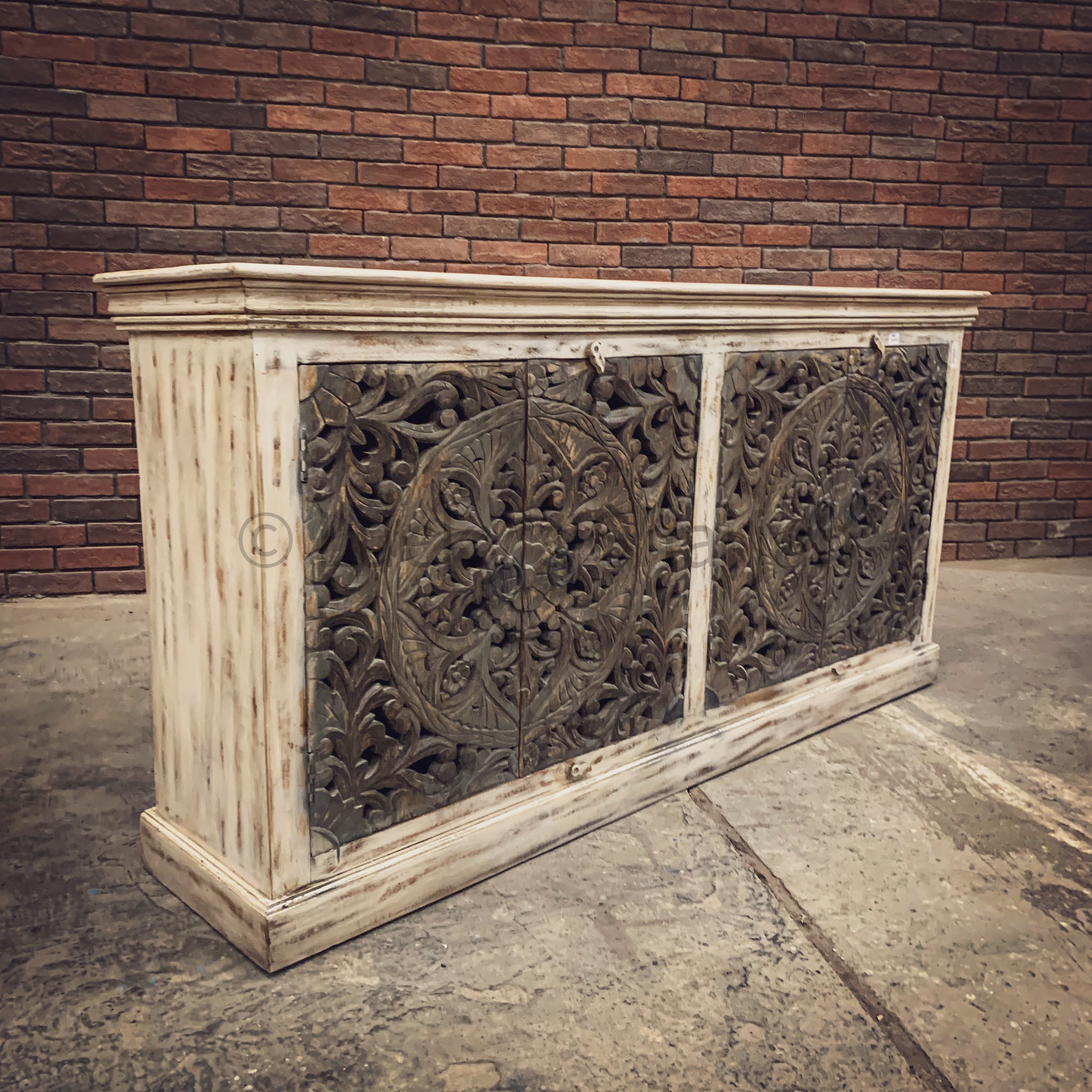 Carved Two Tone Sideboard | Lucky Furniture & Handicrafts.