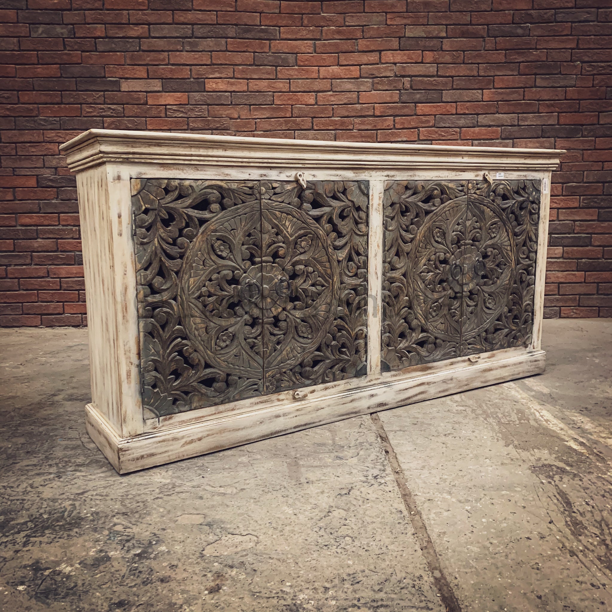 Carved Two Tone Sideboard | Lucky Furniture & Handicrafts.