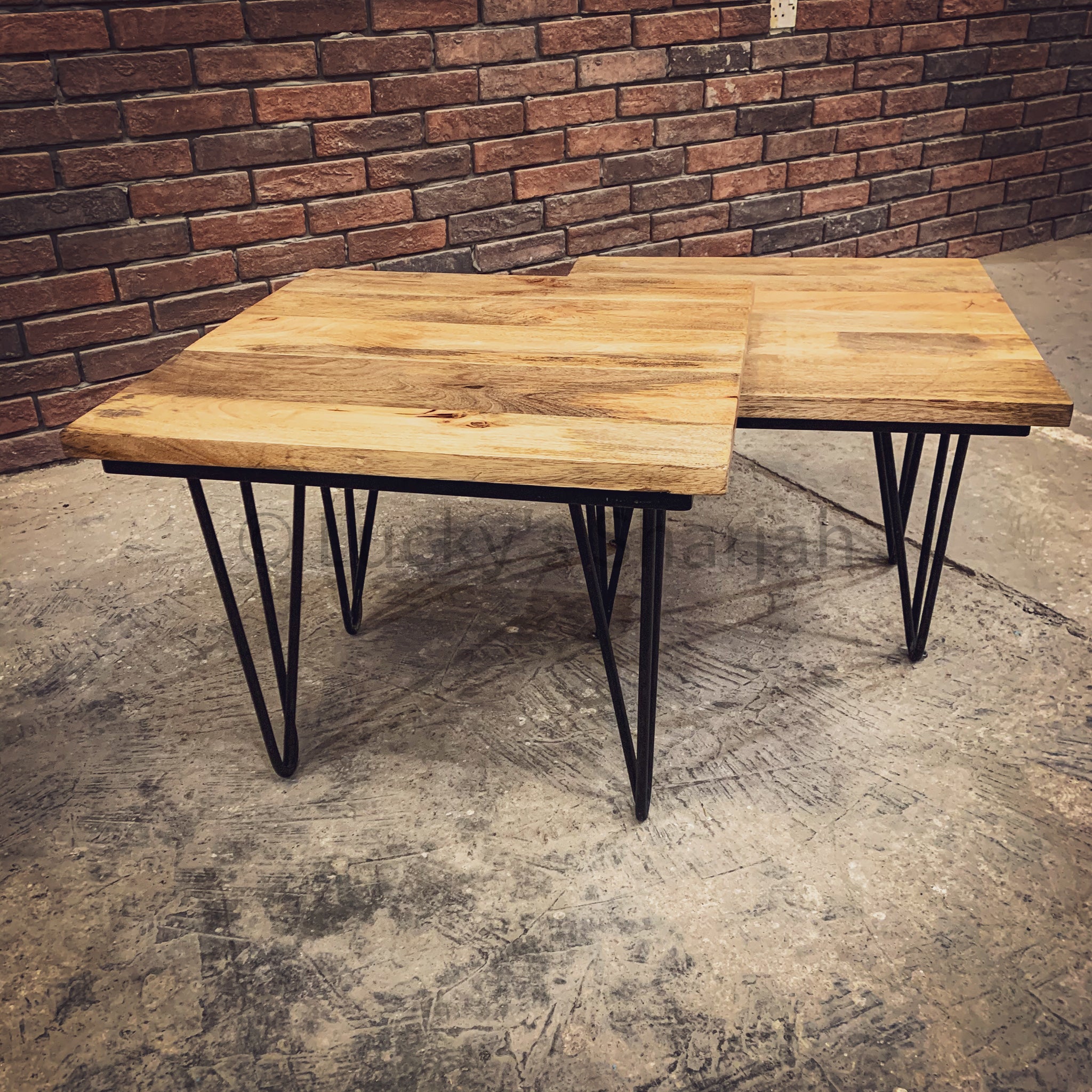 Adjustable Mango wood table Nesting | Lucky Furniture & Handicrafts.