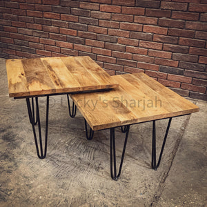 Adjustable Mango wood table Nesting | Lucky Furniture & Handicrafts.
