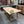 Load image into Gallery viewer, Mango Wood Live Edge Dining Table Wooden Slant Legs.
