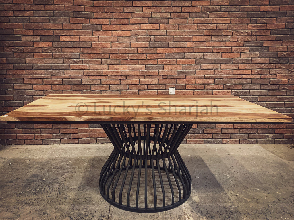 Rosewood Dining table with KLOUVI Base | Lucky Furniture & Handicrafts.