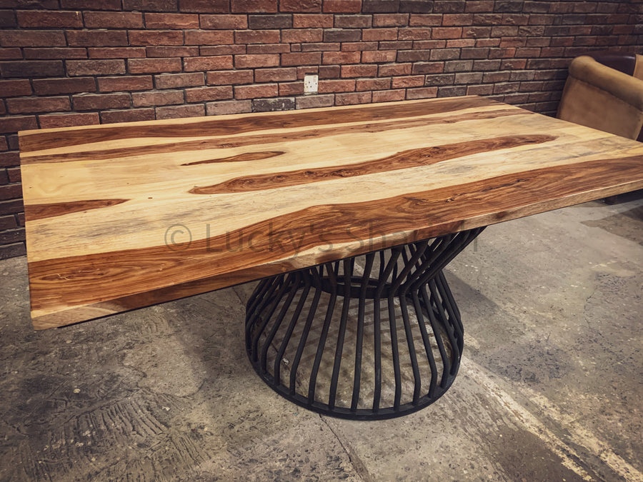 Rosewood Dining table with KLOUVI Base | Lucky Furniture & Handicrafts.