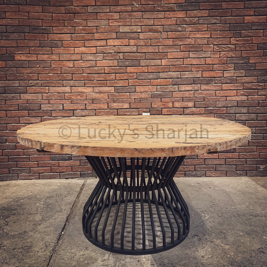 Railway Dining table with KLOUVI Base | Lucky Furniture & Handicrafts.