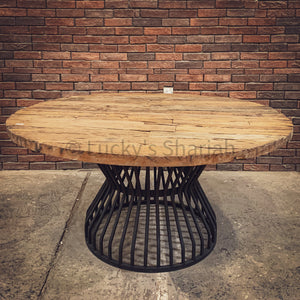 Railway Dining table with KLOUVI Base | Lucky Furniture & Handicrafts.