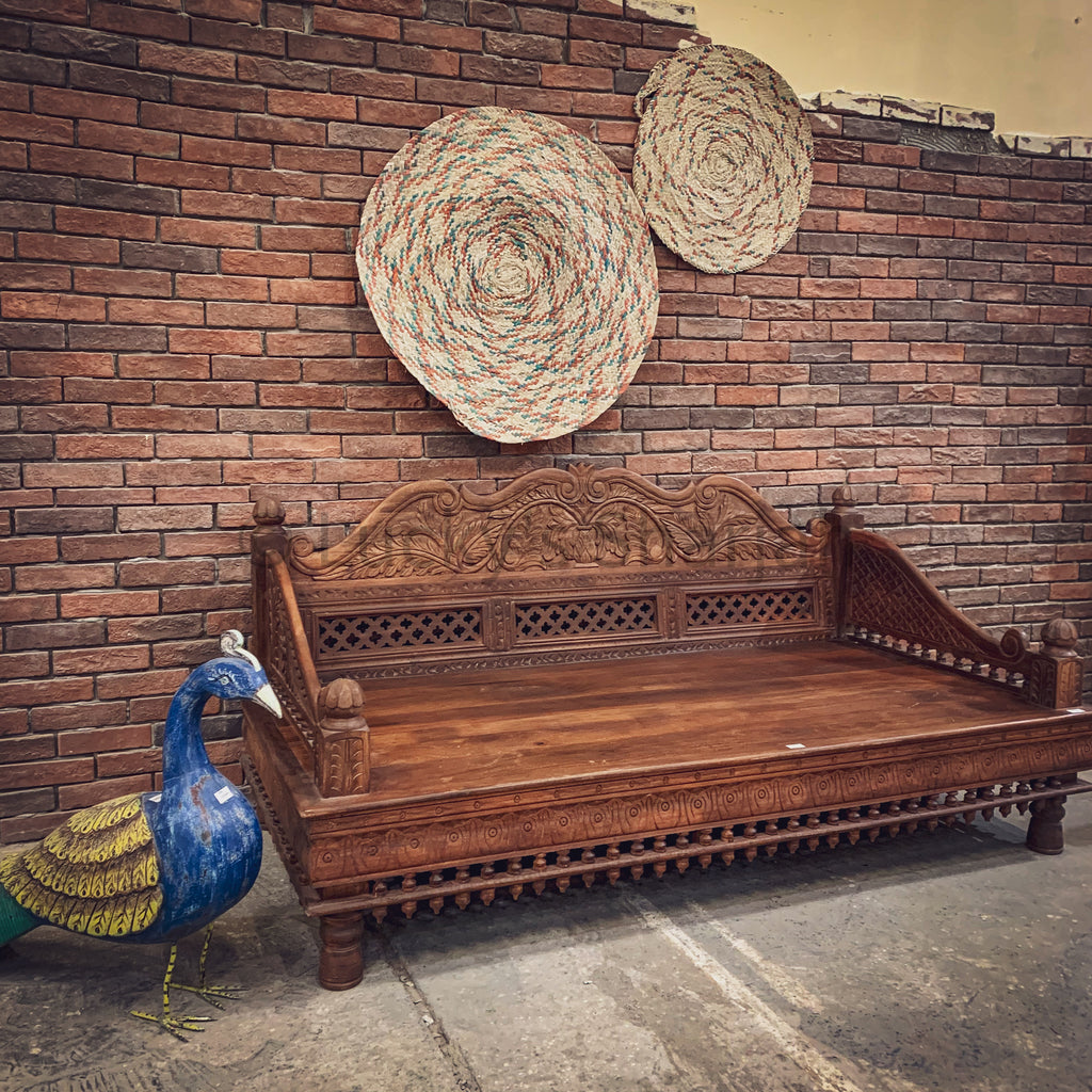 Heavy Carved Daybed | Lucky Furniture & Handicrafts.