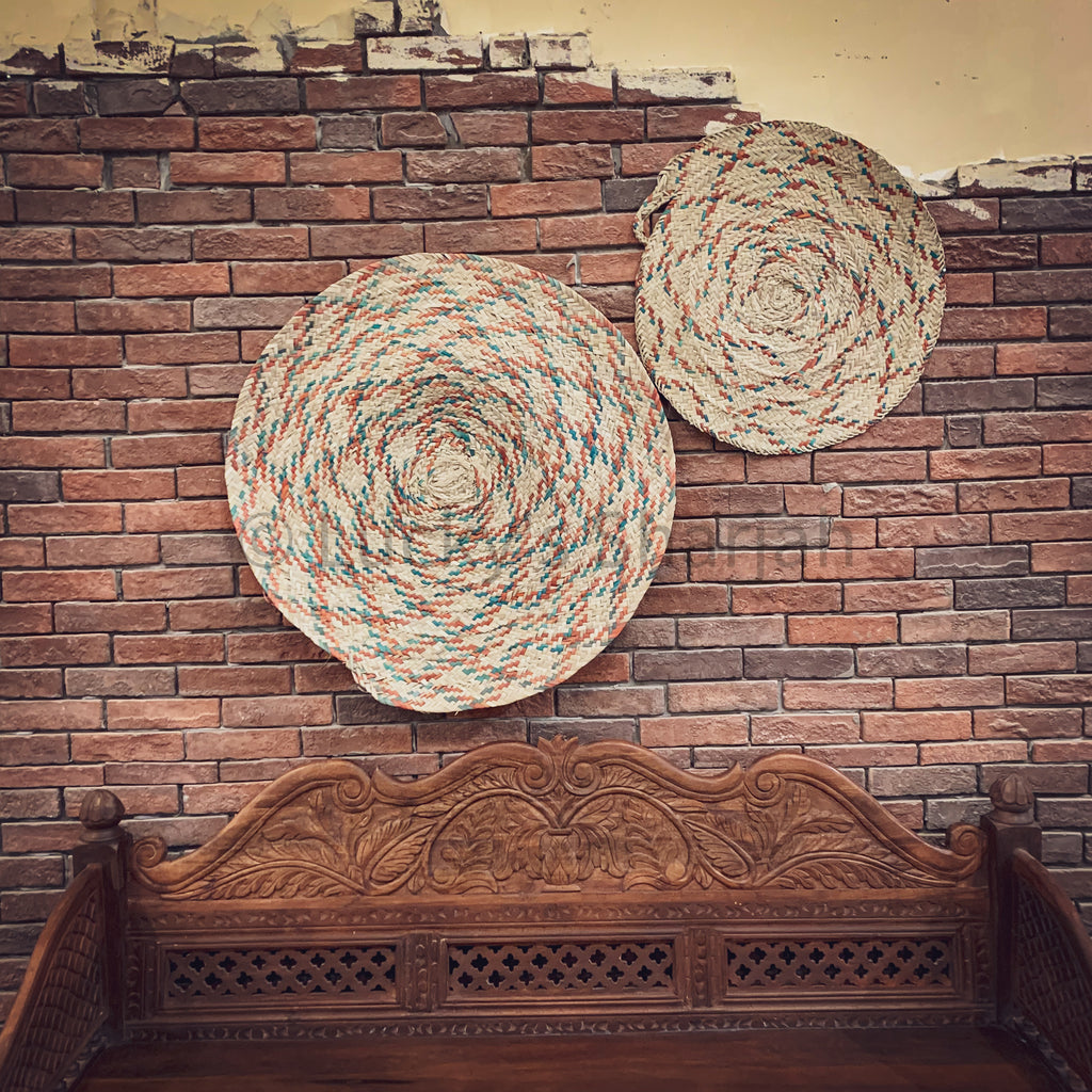 Boho Multicolor Plate Set of 2 XL | Lucky Furniture & Handicrafts.