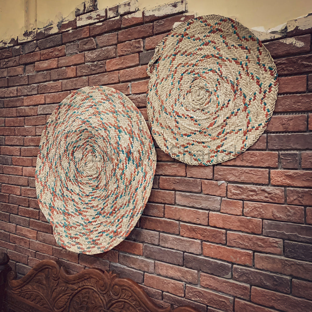 Boho Multicolor Plate Set of 2 XL | Lucky Furniture & Handicrafts.
