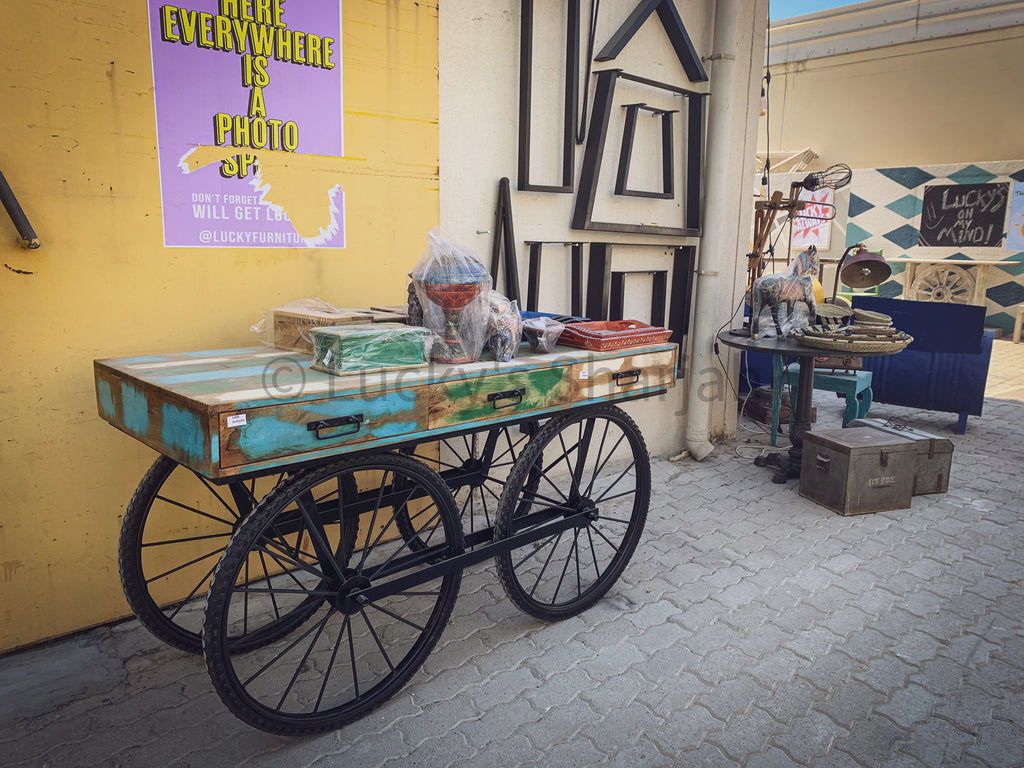 Recycle Design Cart Trolley | Lucky Furniture & Handicrafts.