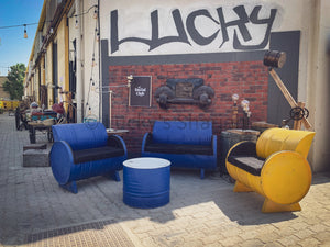 Industrial design Barrel Sofa Set | Lucky Furniture & Handicrafts.
