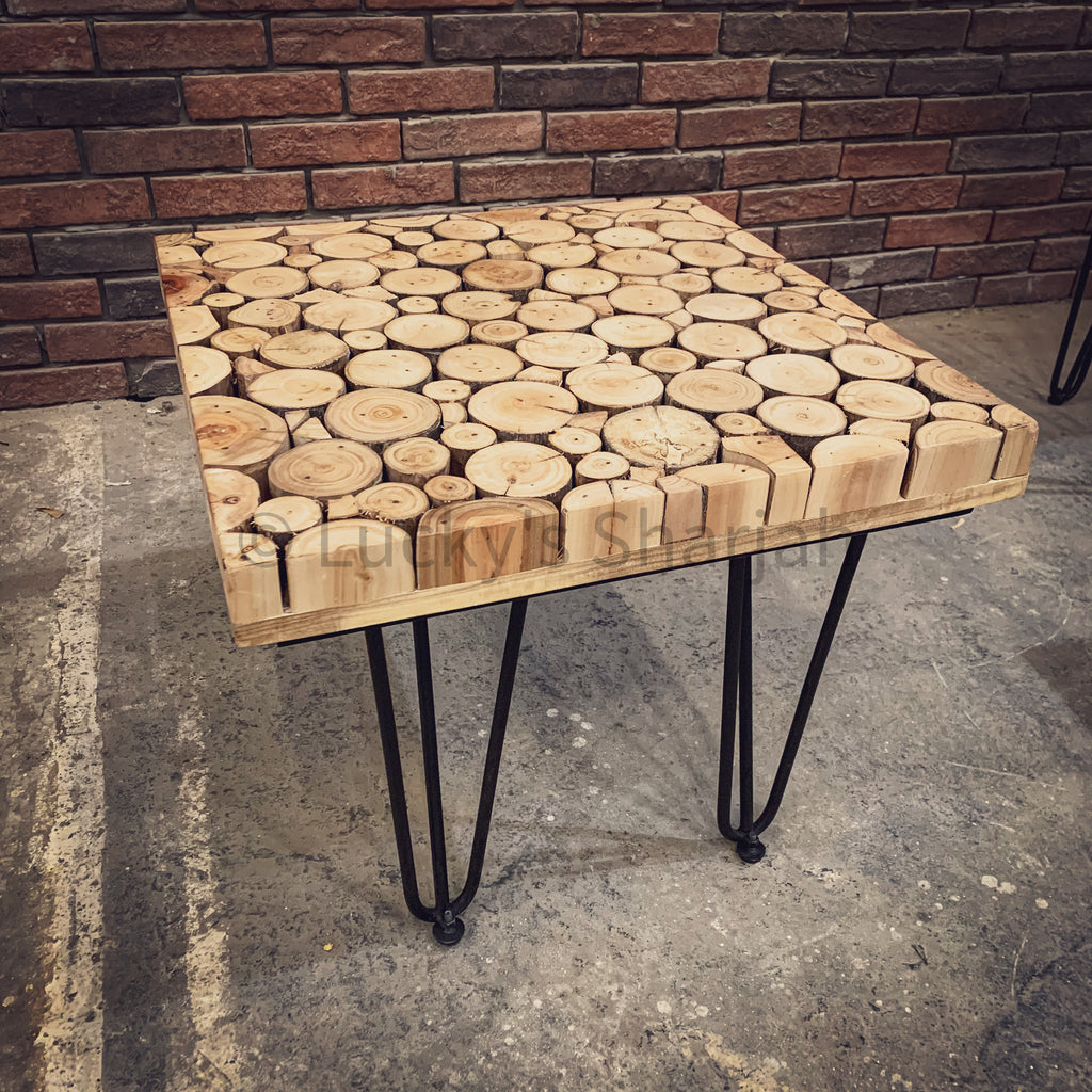 Xylo Log Pieces Sidetable | Lucky Furniture & Handicrafts.