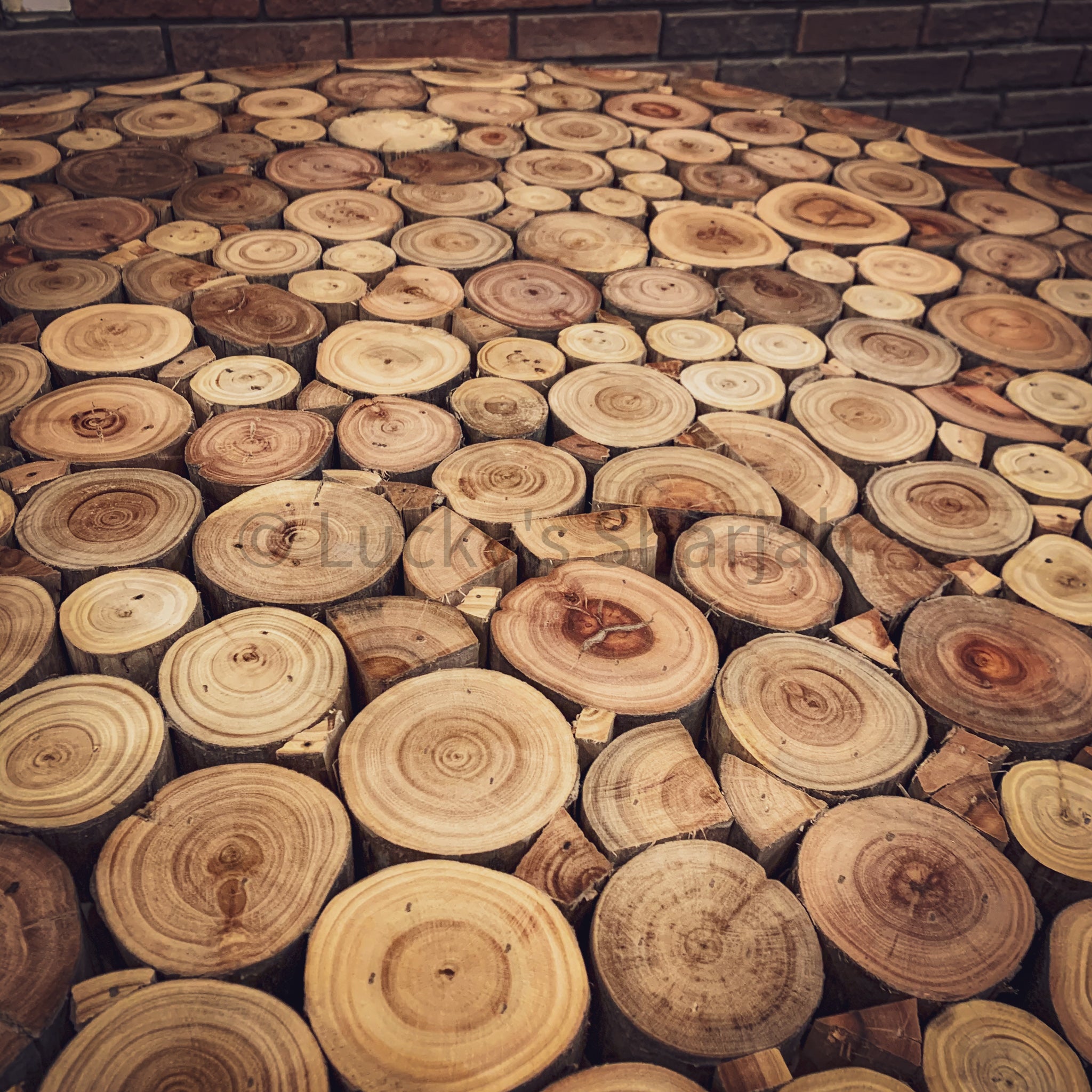 XYLO Log Pieces Round Table | Lucky Furniture & Handicrafts.