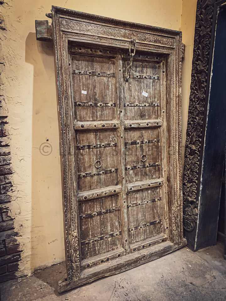 Vintage Gujrati Iron Studded Door | Lucky Furniture & Handicrafts.