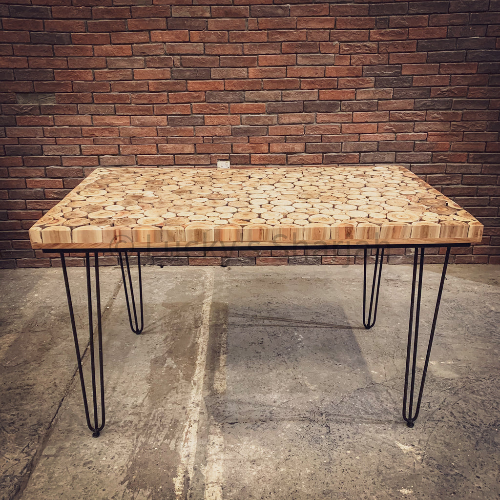 Xylo Log Pieces Table | Lucky Furniture & Handicrafts.