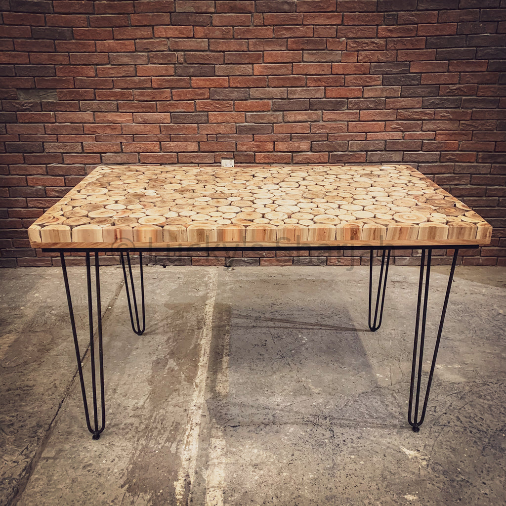 Xylo Log Pieces Table | Lucky Furniture & Handicrafts.