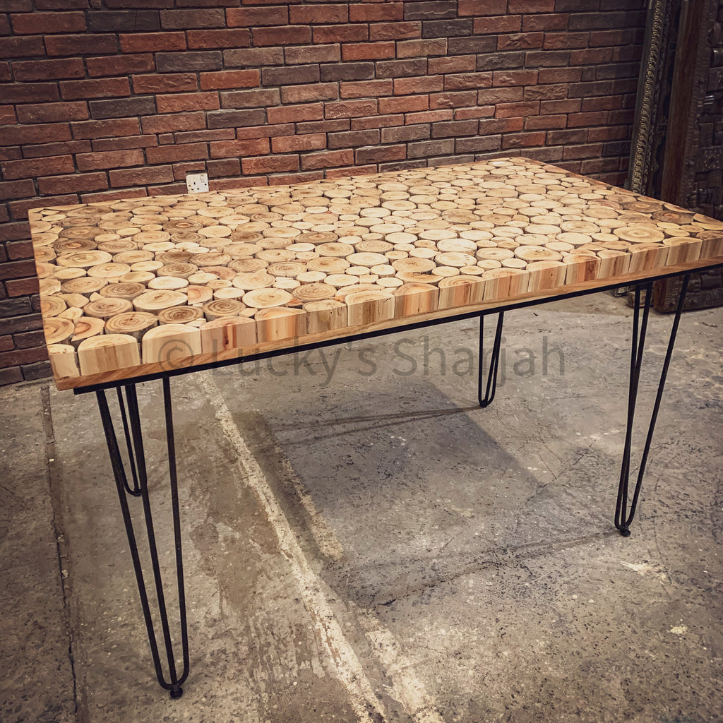 Xylo Log Pieces Table | Lucky Furniture & Handicrafts.