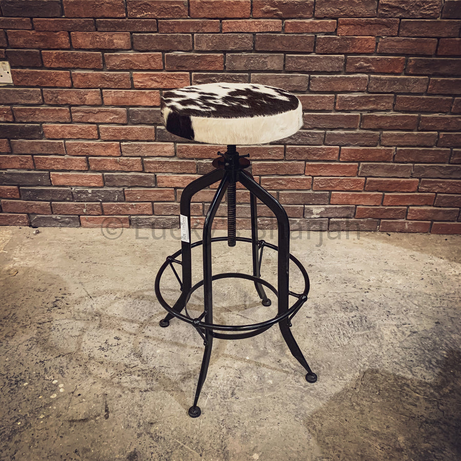 Black and white Leather Barstool | Lucky Furniture & Handicrafts.