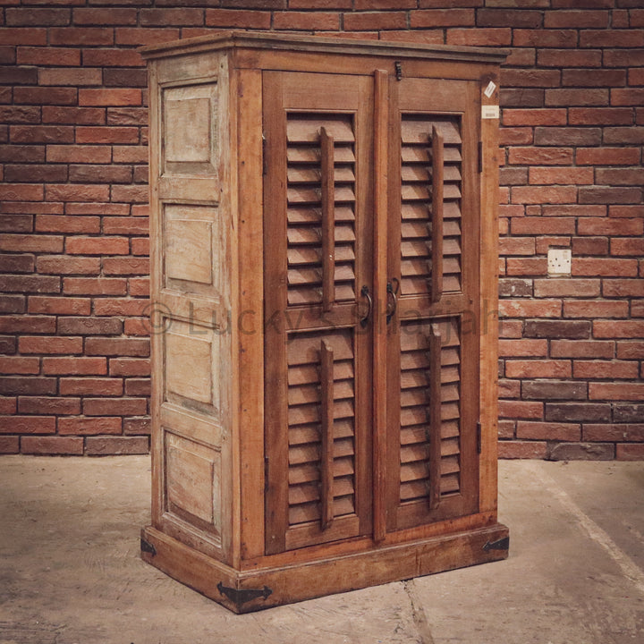 Vintage Shutter Design Cottage Chic Cabinet | Lucky Furniture & Handicrafts.