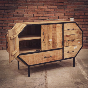 OCTA industrial cabinet with drawers | Lucky Furniture & Handicrafts.