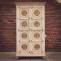 Carved and Brass inlay cabinet | Lucky Furniture & Handicrafts.