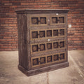 Grey Wash and Brass Inlay Drawchest | Lucky Furniture & Handicrafts.
