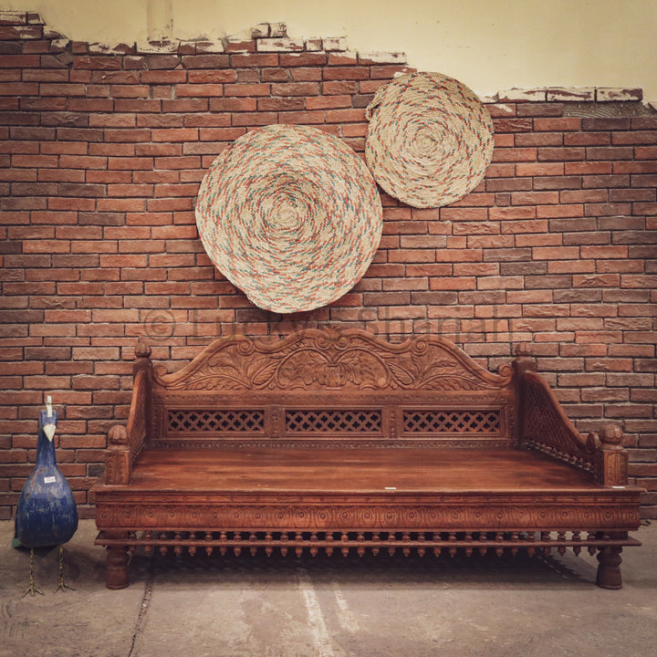 Heavy Carved Daybed | Lucky Furniture & Handicrafts.