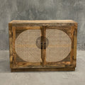 Rattan and mango wood 2 door.