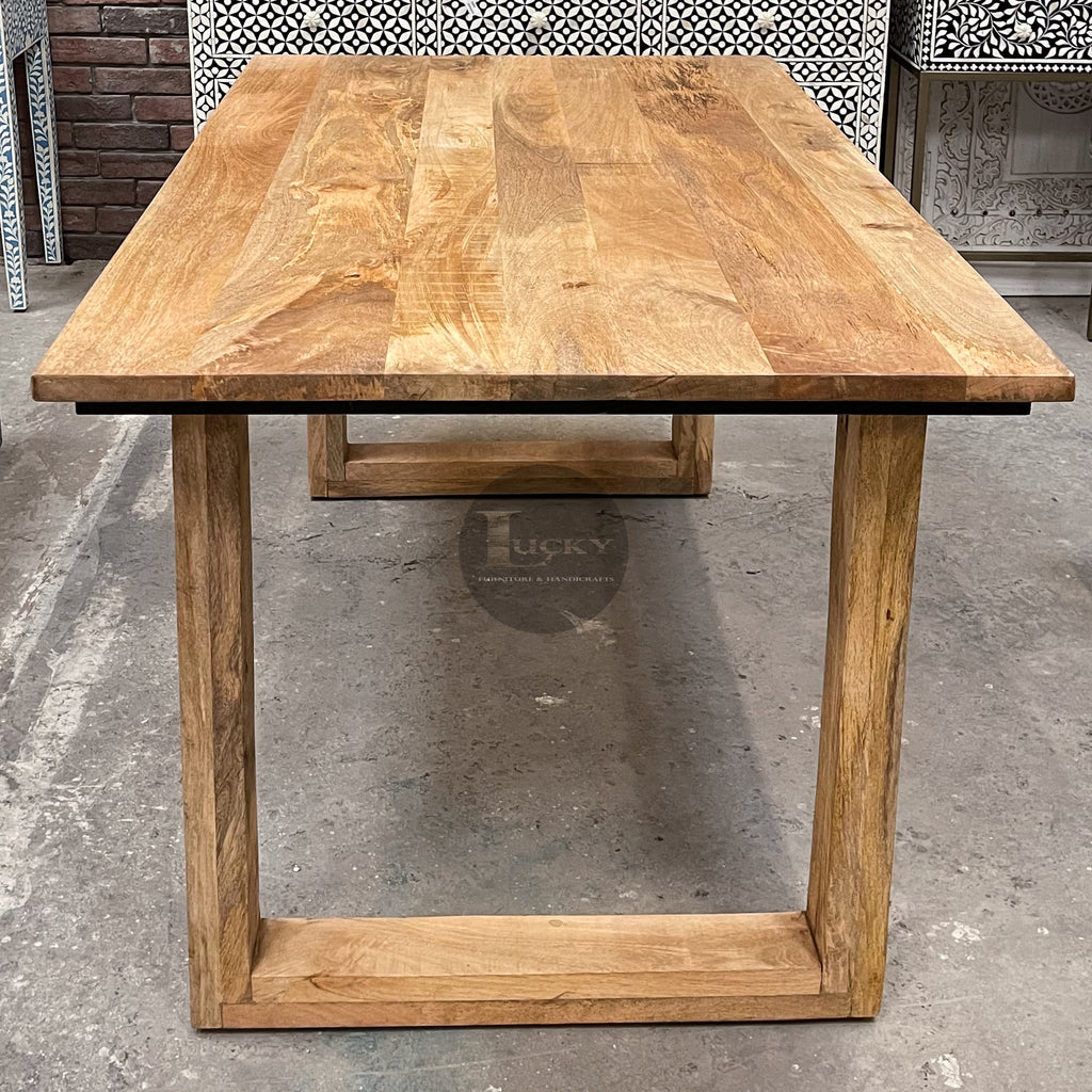 Mango Wood Dining Table Wooden Leg.