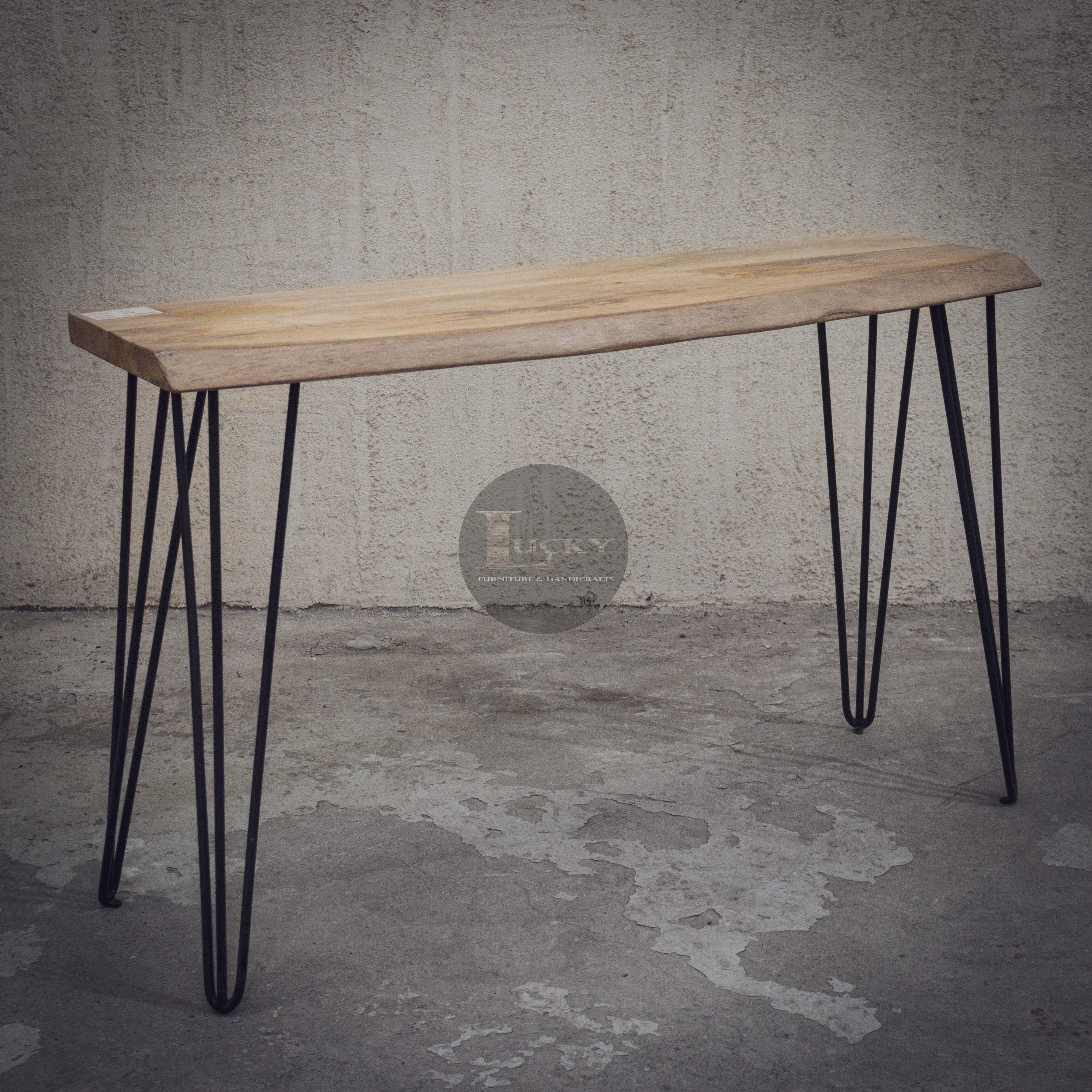 Mango Live Edge Wood hairpin console.