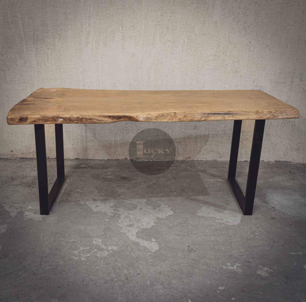Mango Wood Live Edge Dining Table U Legs.