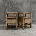 Rattan and mango wood 1 draw sidetable.