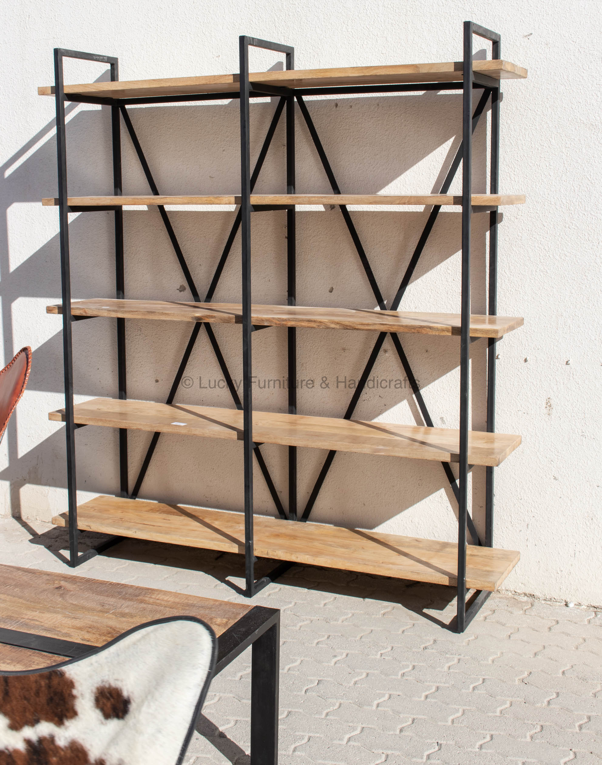 X Back Bookshelf Double | Lucky Furniture & Handicrafts.