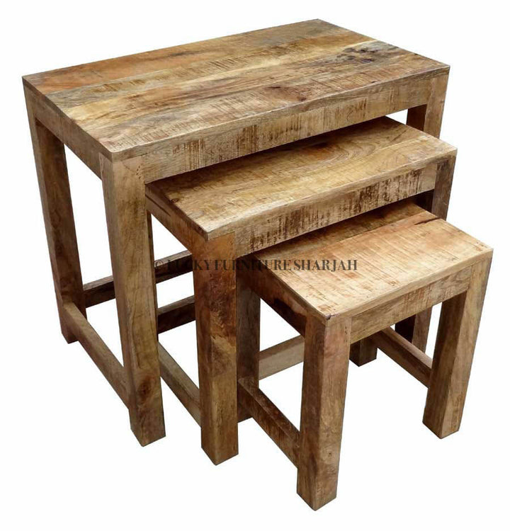 Mango Wood Nesting Table | Lucky Furniture & Handicrafts.