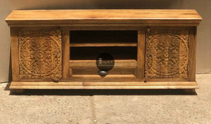 Flower Carved Tv Stand | Lucky Furniture & Handicrafts.