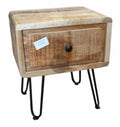 Minimalist Mango wood bedside 1 draw.
