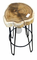 Wooden Log Bar Stool.