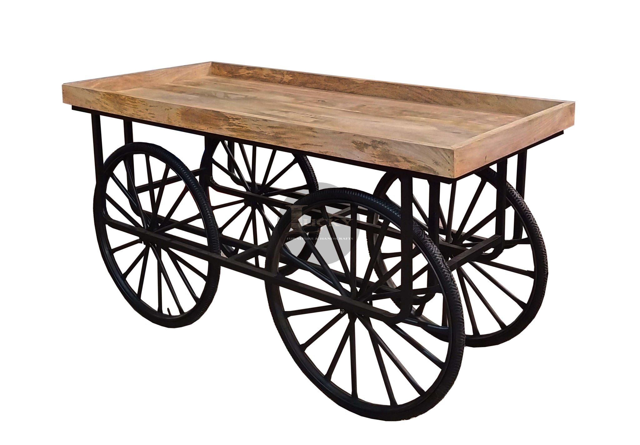 Mango wood Trolley.