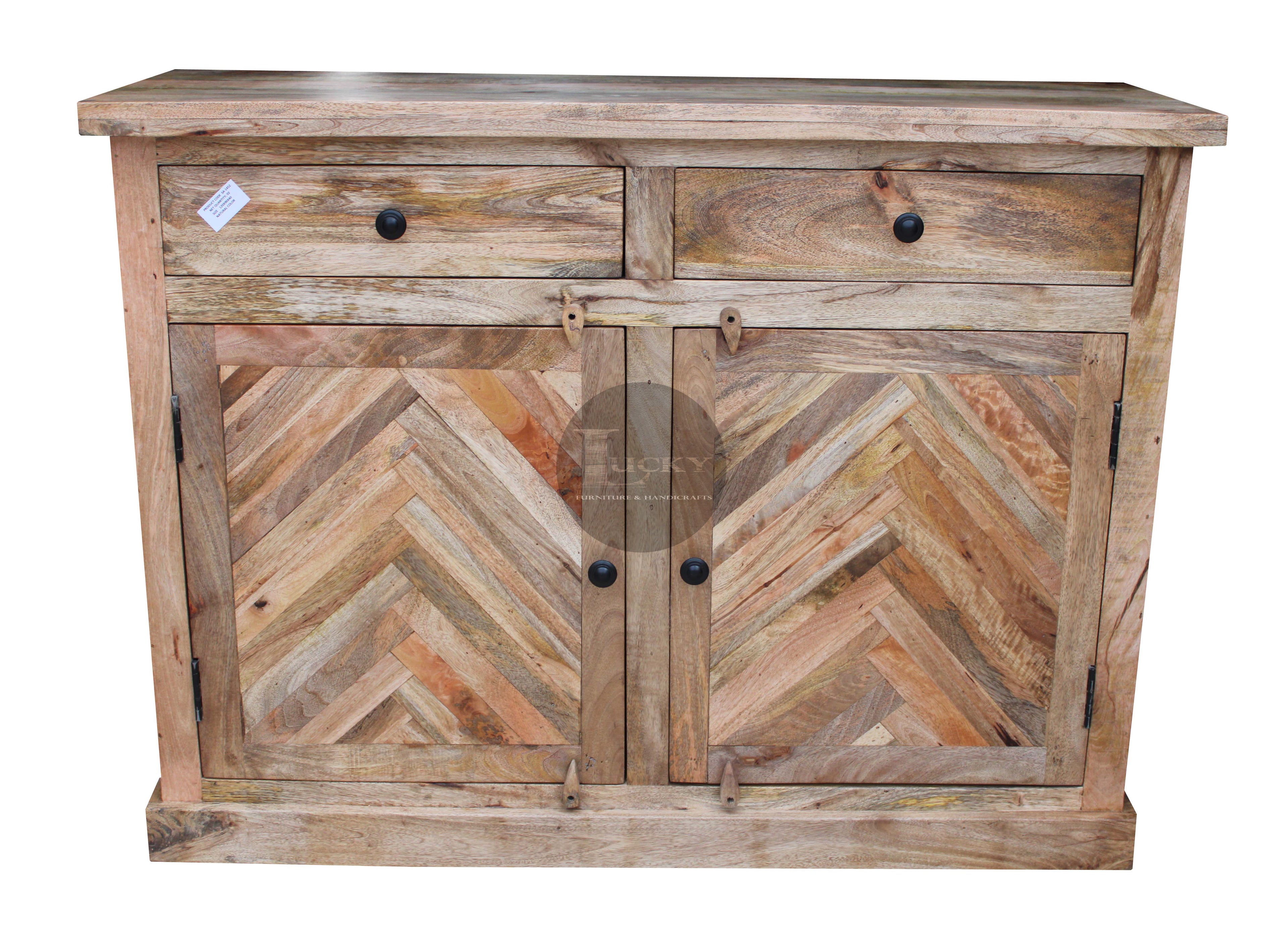 Herring Bone Design Sideboard.