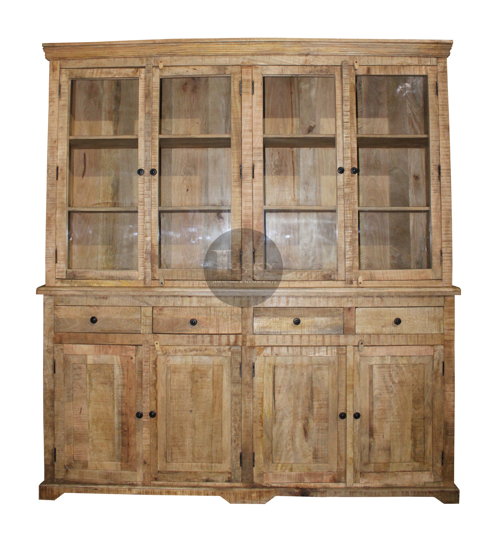 Barn Style glass door cabinet mango wod.