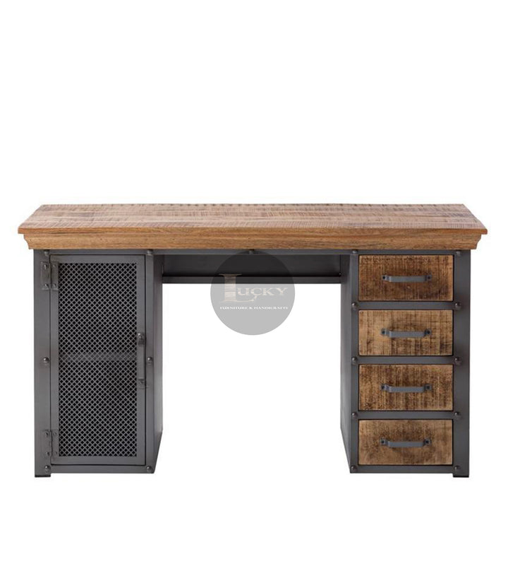 Classic industrial desk Mango wood.
