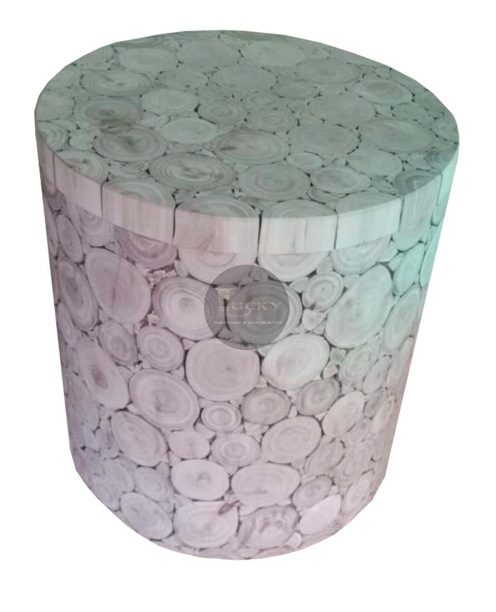 Acacia Xylo Round Side Table.