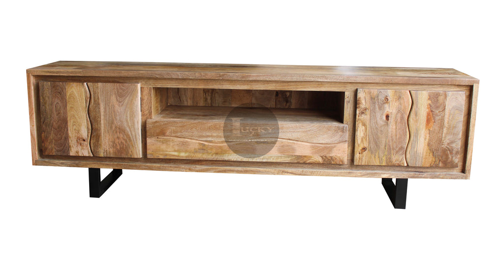 Mango Wood Live Edge Tv Stand.