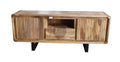 Mango Wood Lines Tv Stand.