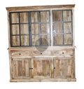Mango Wood Classic Design Two part glass cabinet.