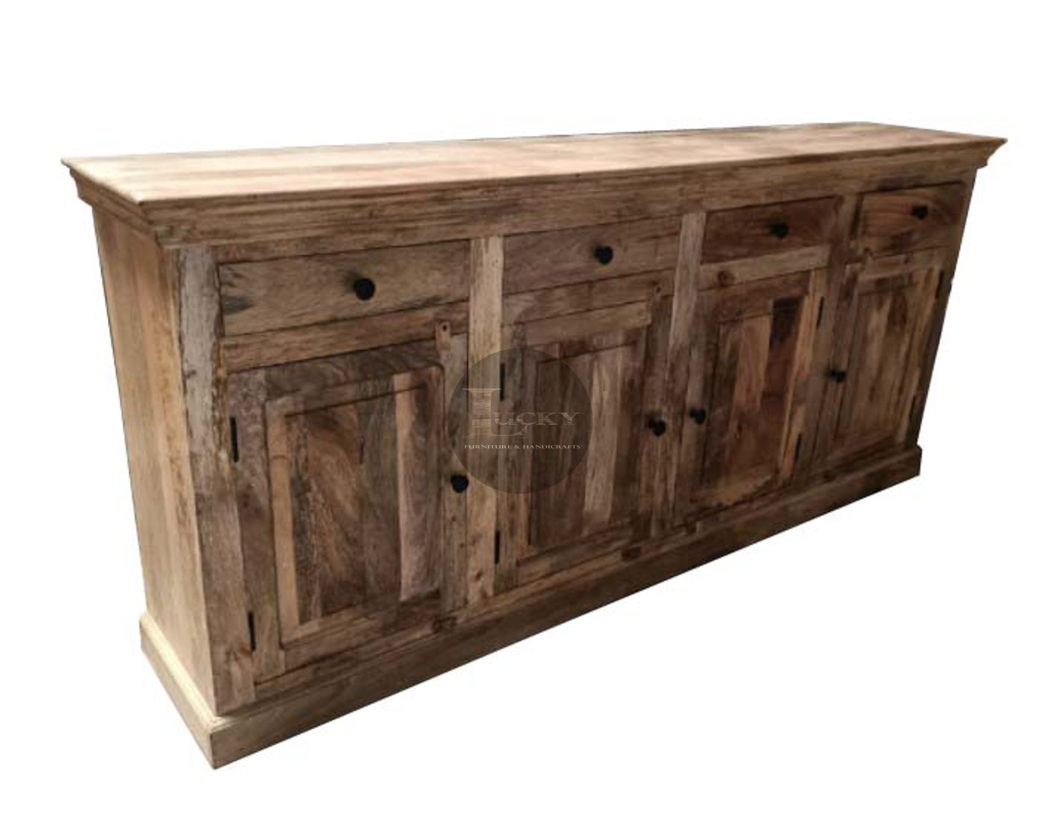 Mango Wood Plain Wooden Sideboard.