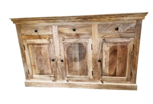 Mango Wood Plain Wooden Sideboard.