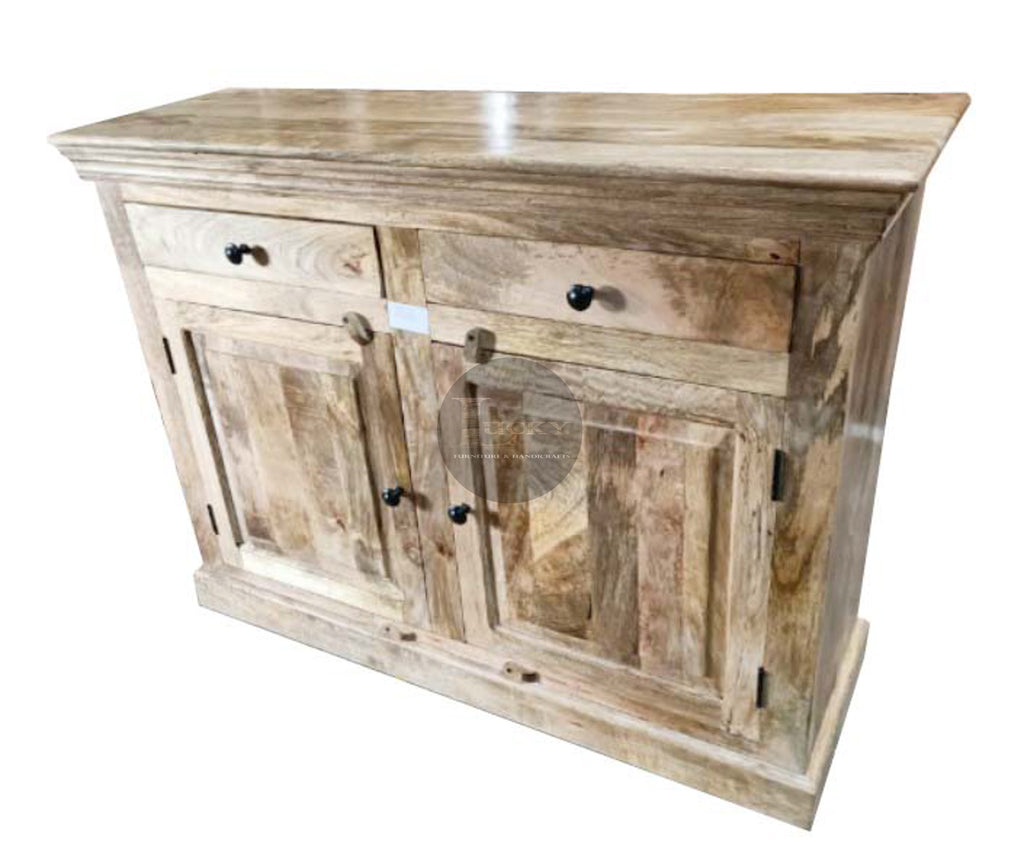 Mango Wood Plain Wooden Sideboard.