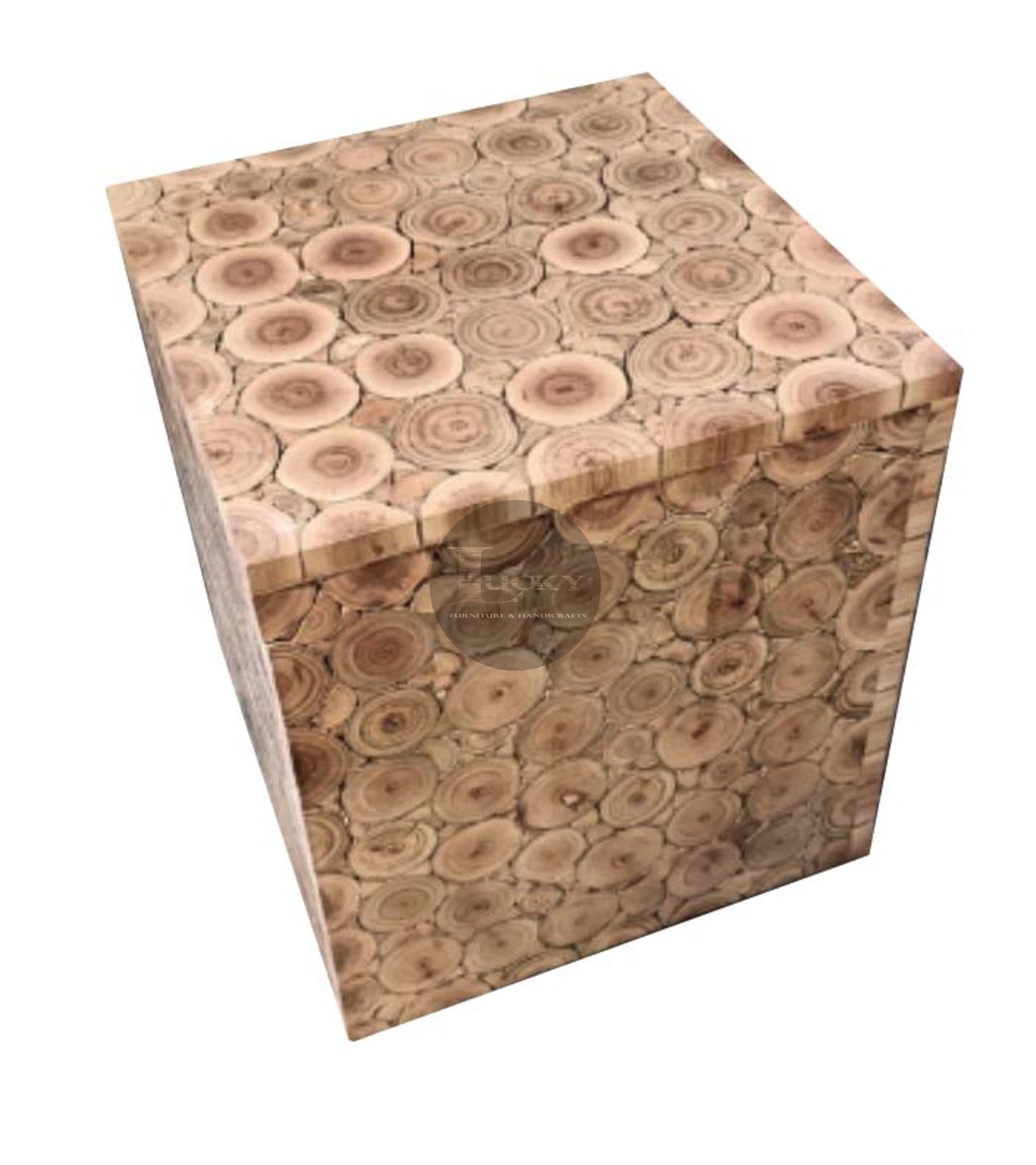 Acacia Xylo Square Side Table.